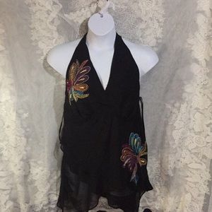 Lane Bryant plus size 18 long flowing Halter top!